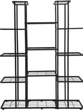 5-Tier Charcoal Grey Metal Plant Stand - Large Indoor/Outdoor Flower Pot Display